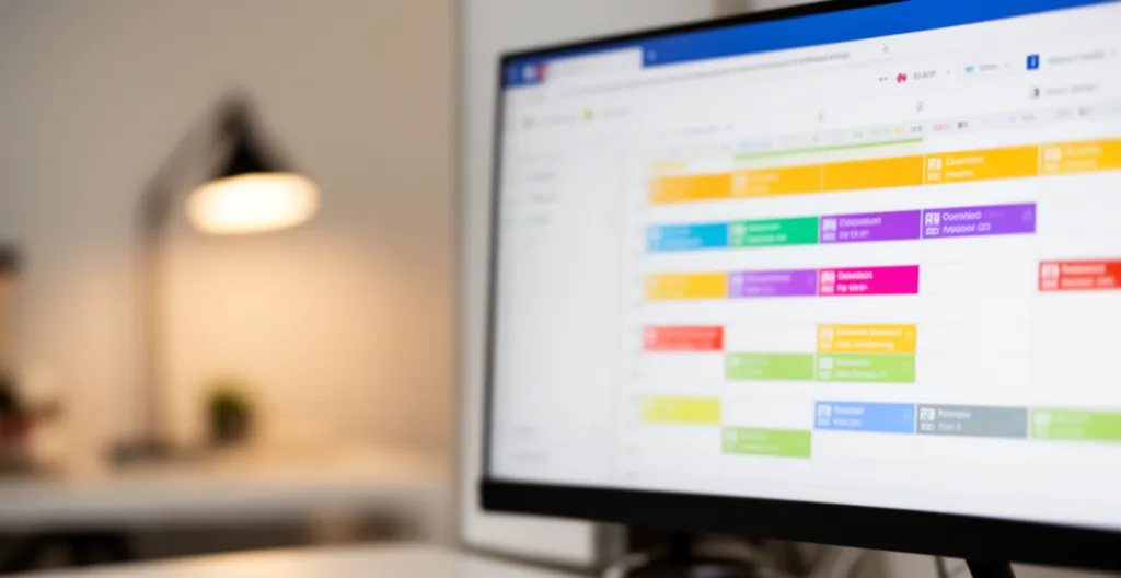 Écran affichant un calendrier de relance avec timeline de suivi des factures
