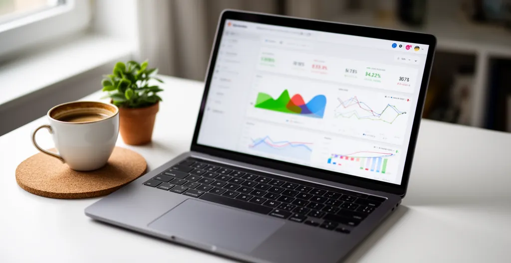 Tableau de bord de gestion des créances affiché sur ordinateur portable